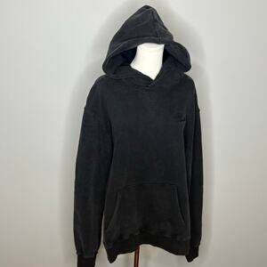 Club Paradise "A Midnight Romance" Faded Black Cotton Hoodie Mens Large